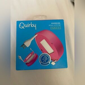 Quirky Powercurl Power Cord Wrap Pink Macbook Air Tangle Free Neat Portable